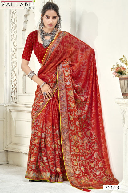 Shubhakshi Vol 3 Vallabhi Prints Brasso Sarees Wholesale Price