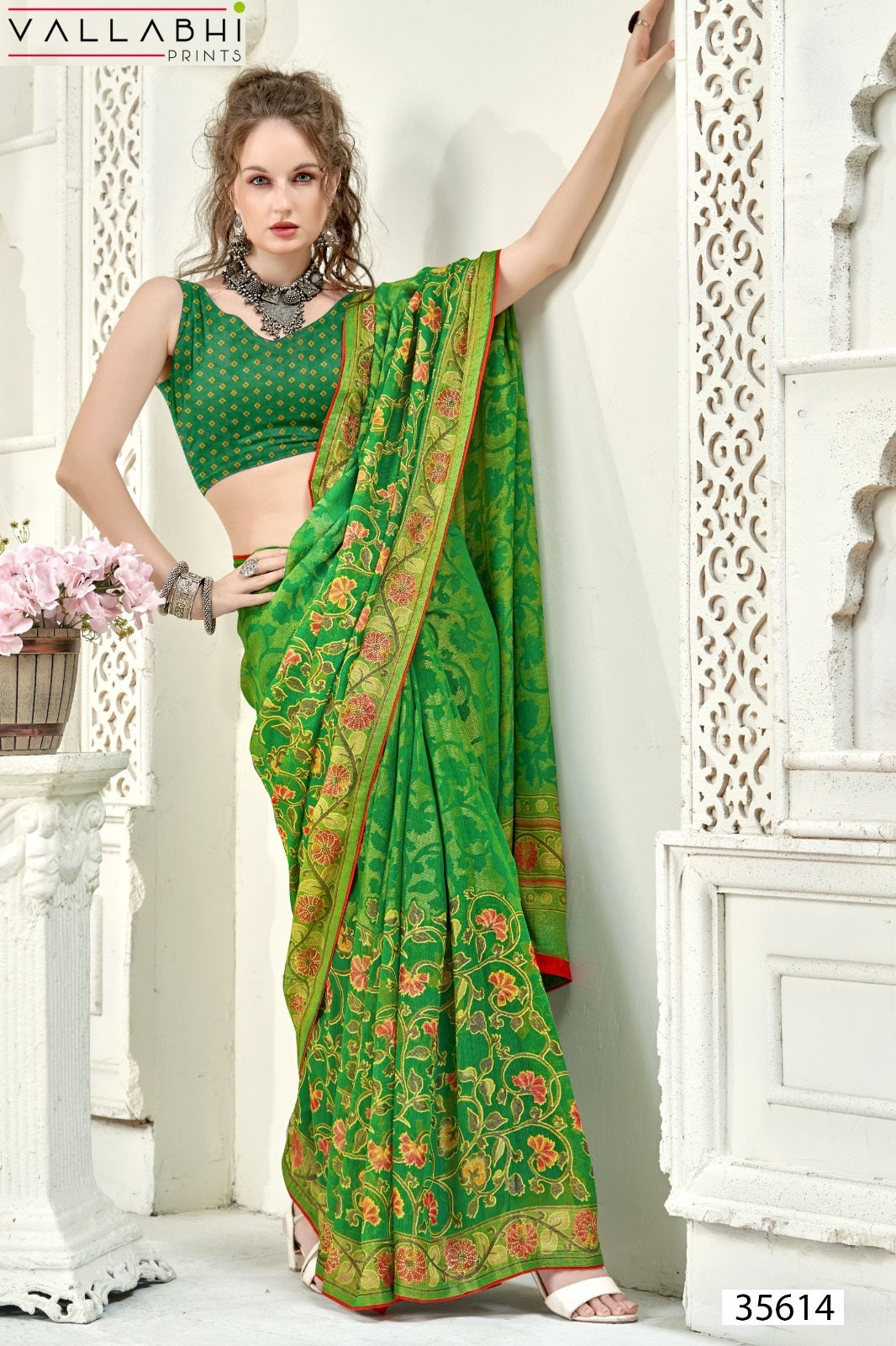 Shubhakshi Vol 3 Vallabhi Prints Brasso Sarees Wholesale Price