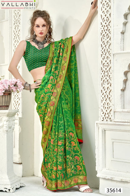 Shubhakshi Vol 3 Vallabhi Prints Brasso Sarees Wholesale Price