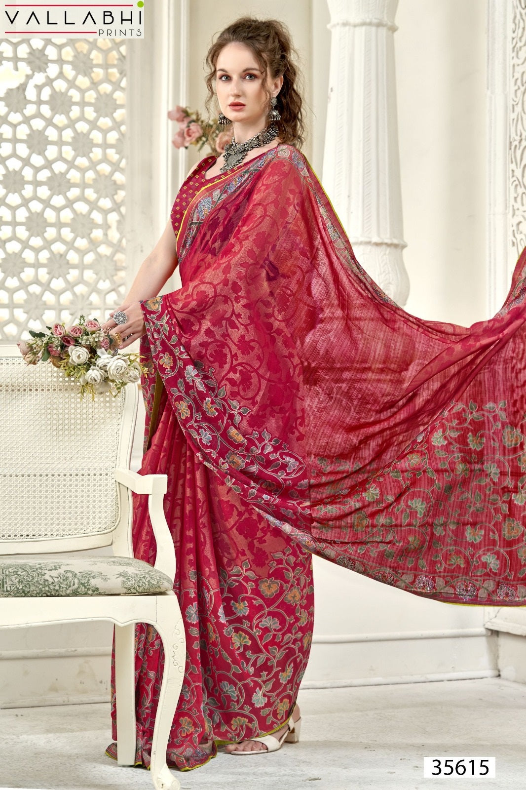 Shubhakshi Vol 3 Vallabhi Prints Brasso Sarees Wholesale Price