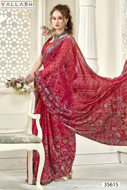 Shubhakshi Vol 3 Vallabhi Prints Brasso Sarees Wholesale Price