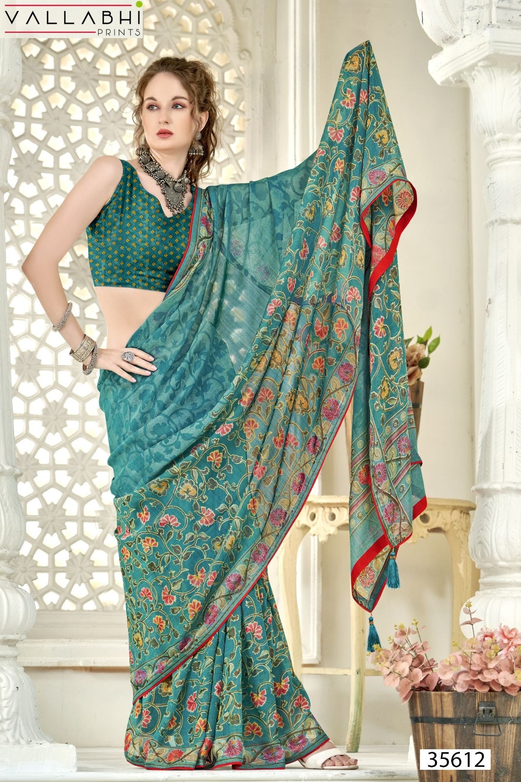 Shubhakshi Vol 3 Vallabhi Prints Brasso Sarees Wholesale Price