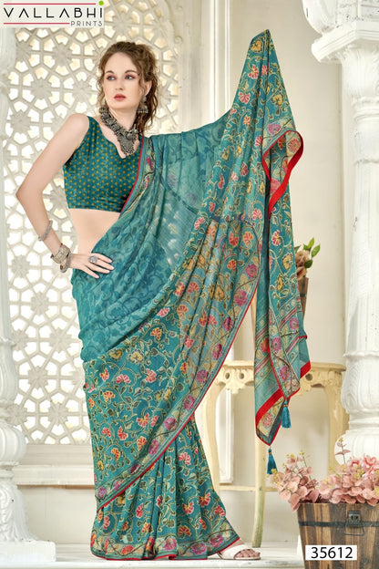 Shubhakshi Vol 3 Vallabhi Prints Brasso Sarees Wholesale Price