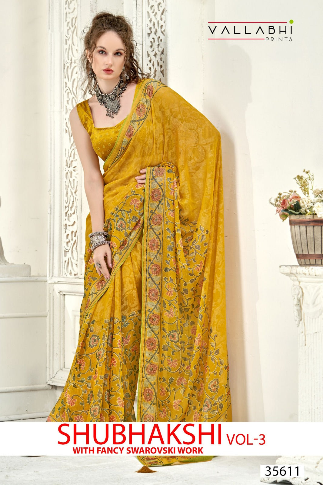 Shubhakshi Vol 3 Vallabhi Prints Brasso Sarees Wholesale Price