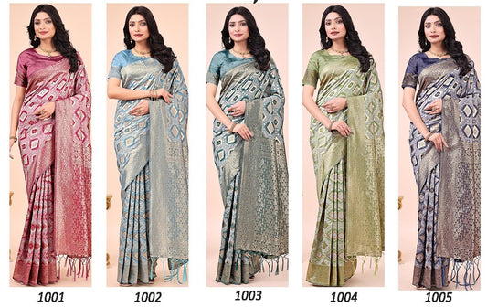 Shubhangi 1001-1005 Astita Cotton Sarees Wholesaler Ahmedabad