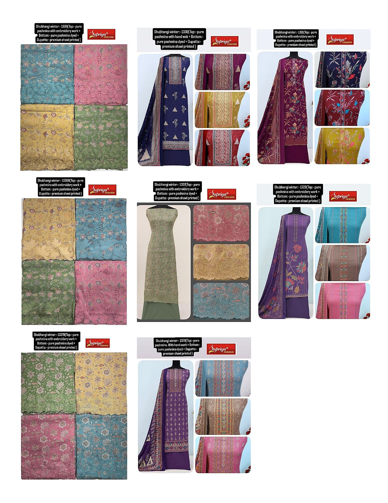 Shubhangi Winter Supriya Fashion Pashmina Suits Manufacturer India