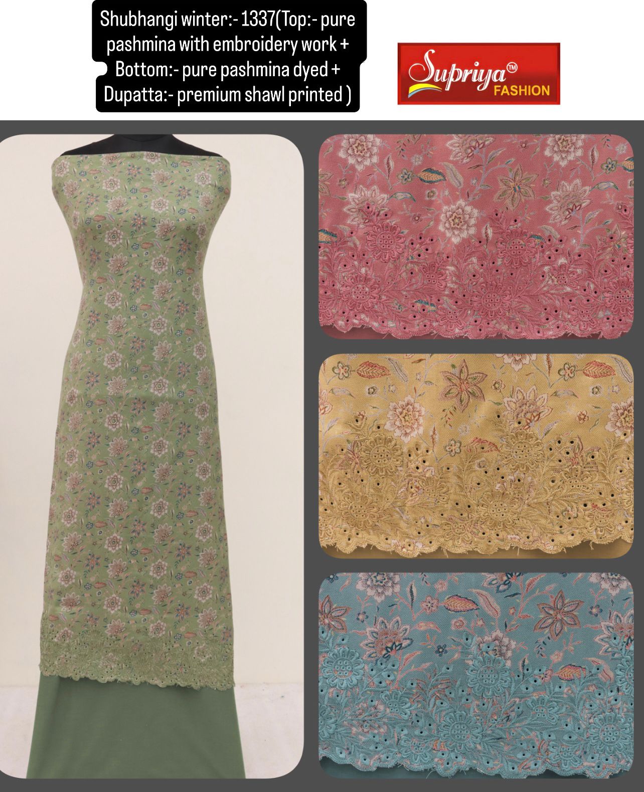 Shubhangi Winter Supriya Fashion Pashmina Suits Manufacturer India