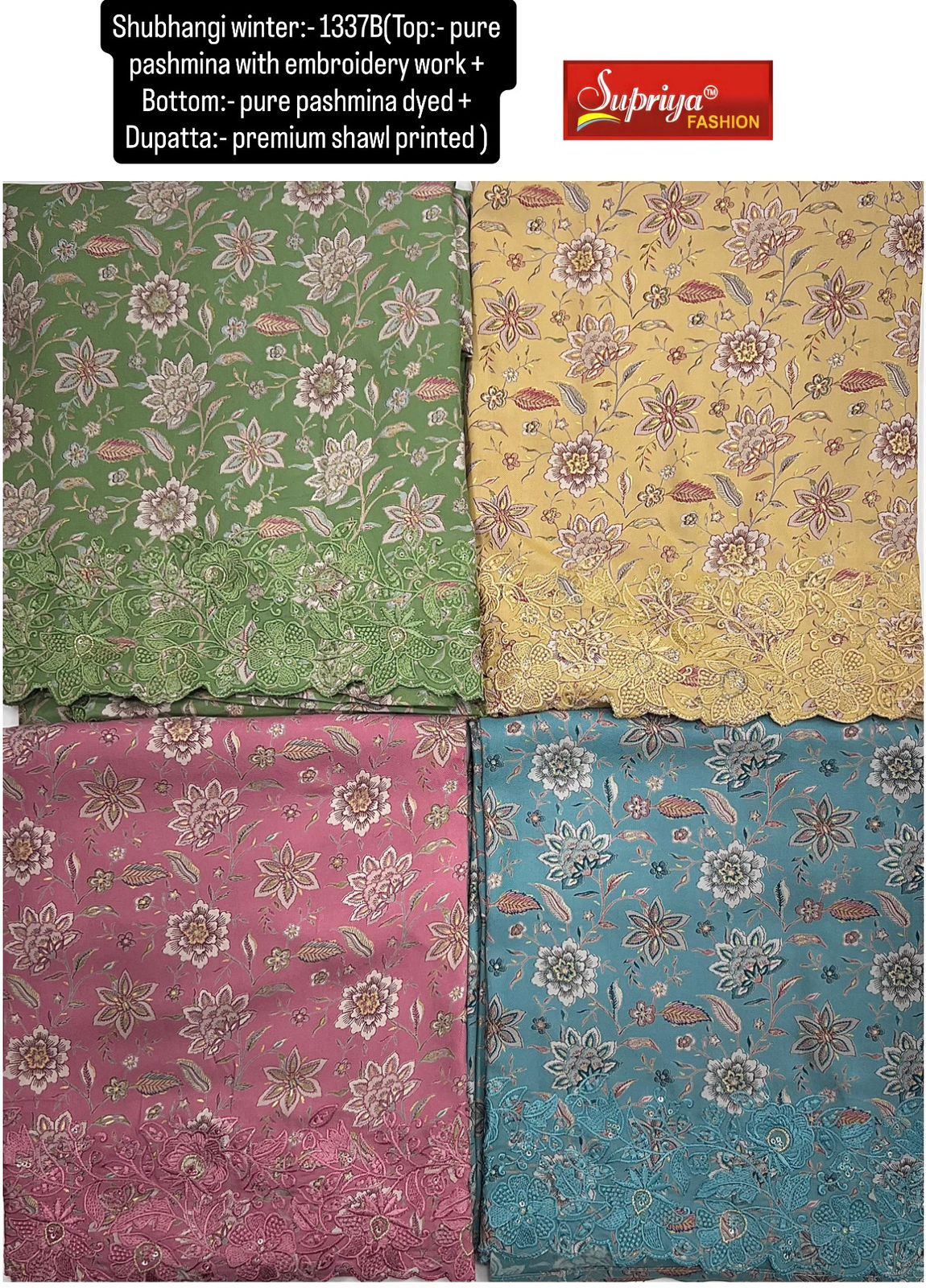 Shubhangi Winter Supriya Fashion Pashmina Suits Manufacturer India