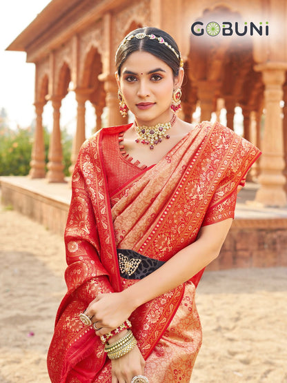 Shubharambh 1101-1106 Gobuni Banarasi Silk Sarees Manufacturer