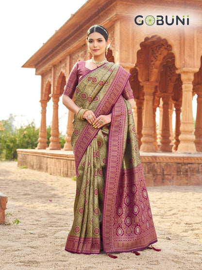 Shubharambh 1101-1106 Gobuni Banarasi Silk Sarees Manufacturer