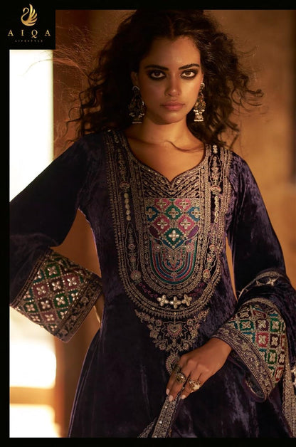 Shuijing Aiqa Velvet Suits Wholesaler Ahmedabad
