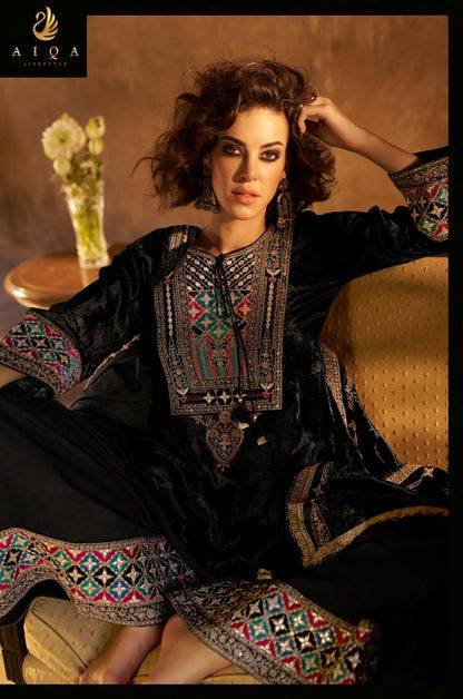 Shuijing Aiqa Velvet Suits Wholesaler Ahmedabad