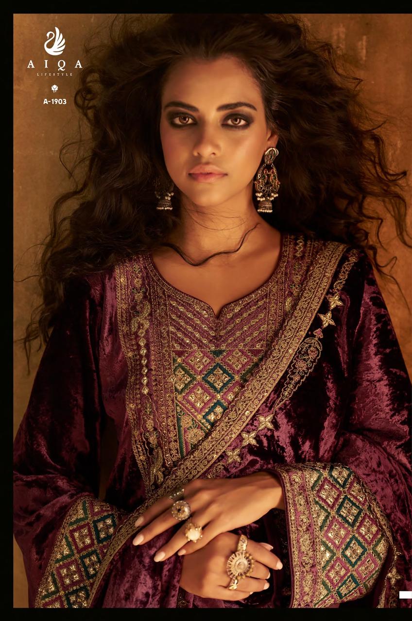Shuijing Aiqa Velvet Suits Wholesaler Ahmedabad