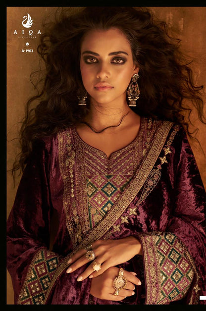 Shuijing Aiqa Velvet Suits Wholesaler Ahmedabad
