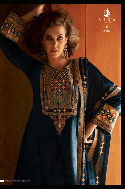 Shuijing Aiqa Velvet Suits Wholesaler Ahmedabad