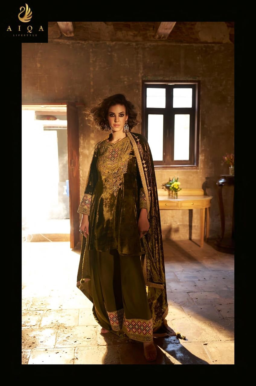 Shuijing Aiqa Velvet Suits Wholesaler Ahmedabad