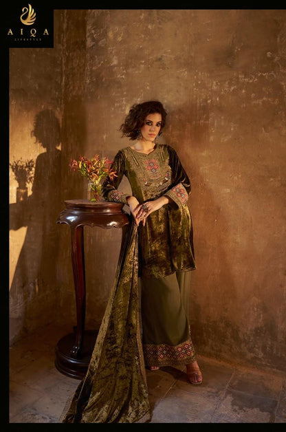 Shuijing Aiqa Velvet Suits Wholesaler Ahmedabad