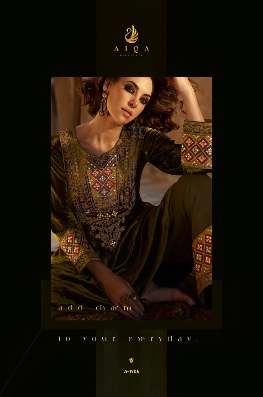 Shuijing Aiqa Velvet Suits Wholesaler Ahmedabad