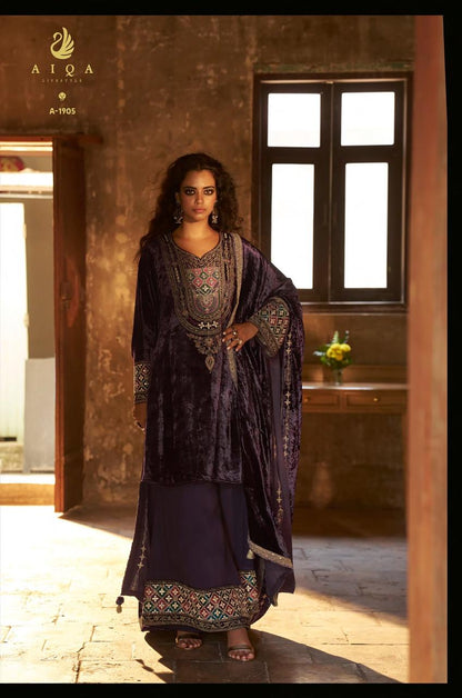 Shuijing Aiqa Velvet Suits Wholesaler Ahmedabad