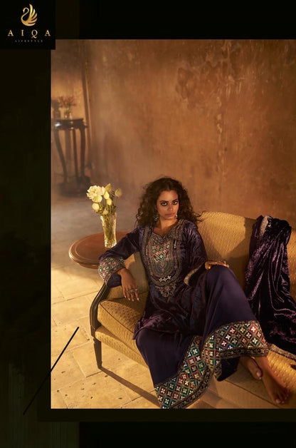 Shuijing Aiqa Velvet Suits Wholesaler Ahmedabad