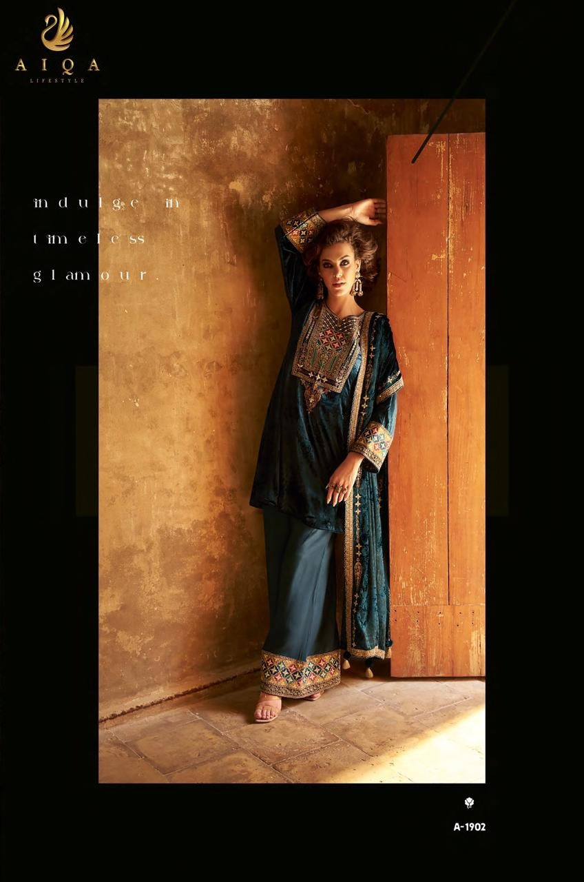 Shuijing Aiqa Velvet Suits Wholesaler Ahmedabad