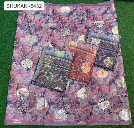 Shukan 5432 Kalpveli Spun Cotton Sarees Supplier India