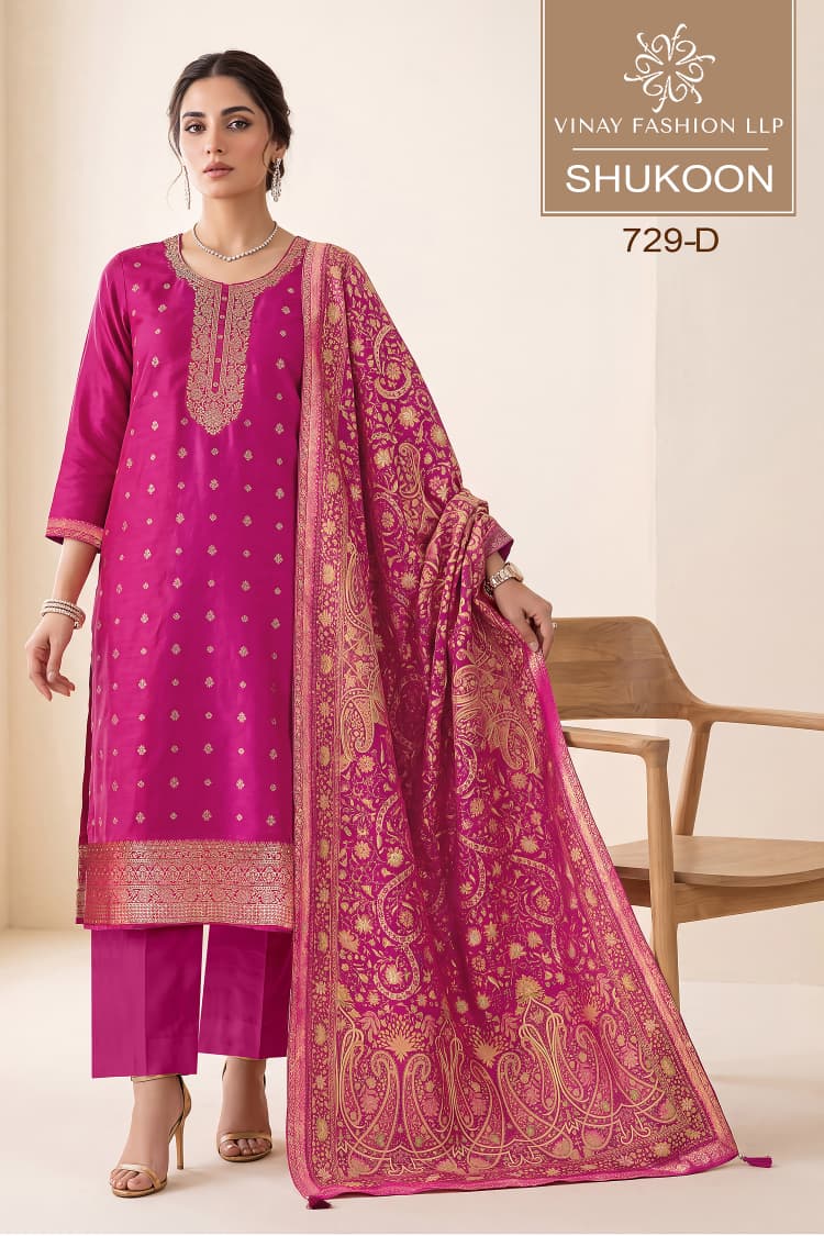 Shukoon Vinay Fashion Llp Russian Silk Pant Style Suits Wholesale Price