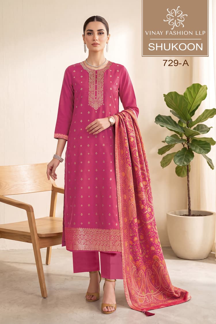 Shukoon Vinay Fashion Llp Russian Silk Pant Style Suits Wholesale Price