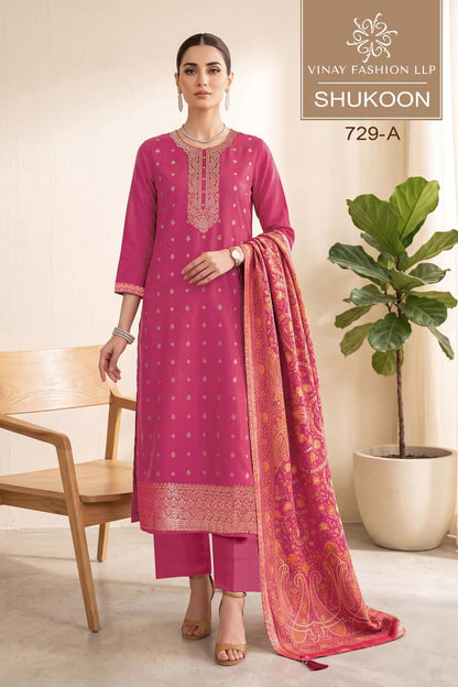 Shukoon Vinay Fashion Llp Russian Silk Pant Style Suits Wholesale Price