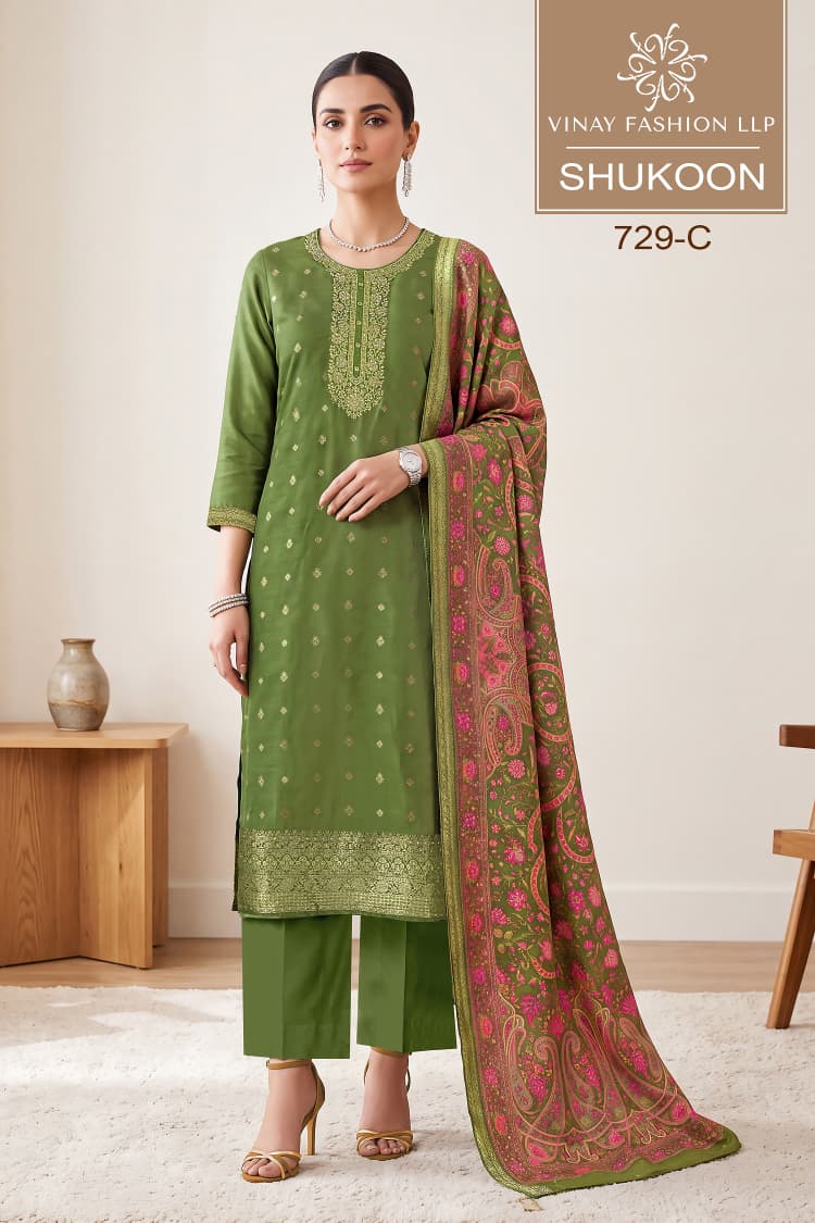 Shukoon Vinay Fashion Llp Russian Silk Pant Style Suits Wholesale Price