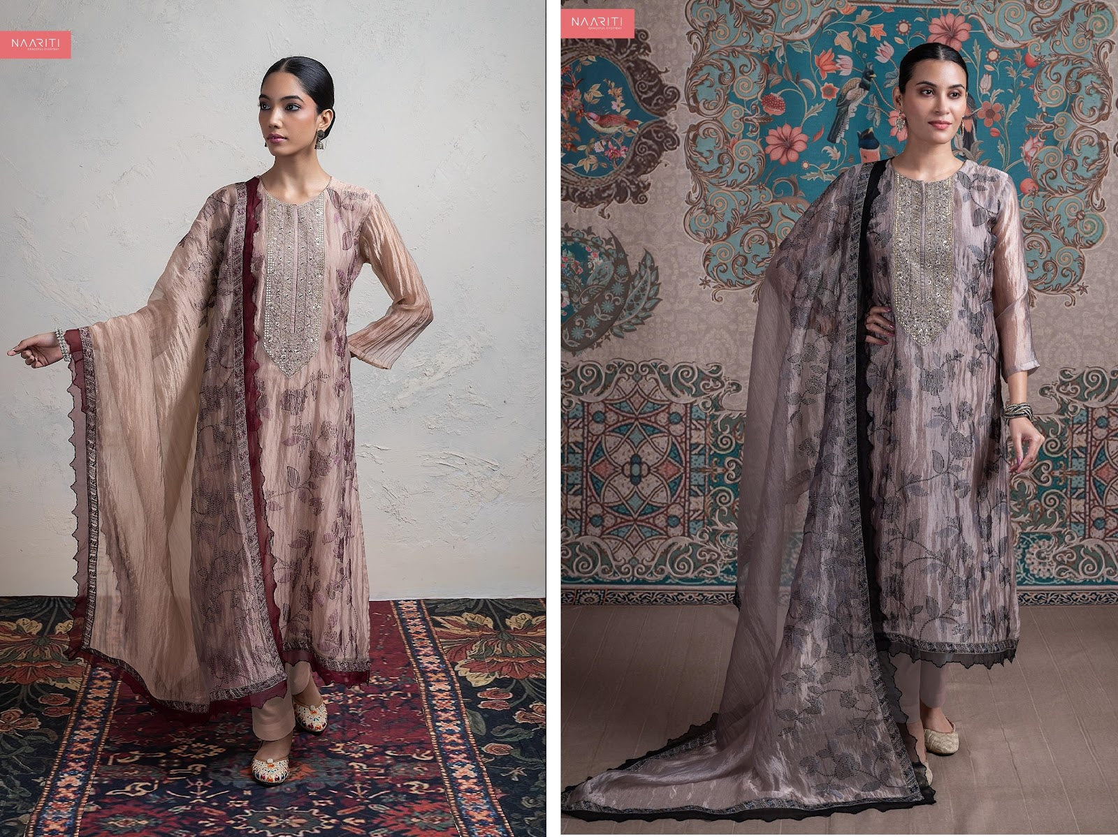Shula Naariti Organza Pant Style Suits Wholesale