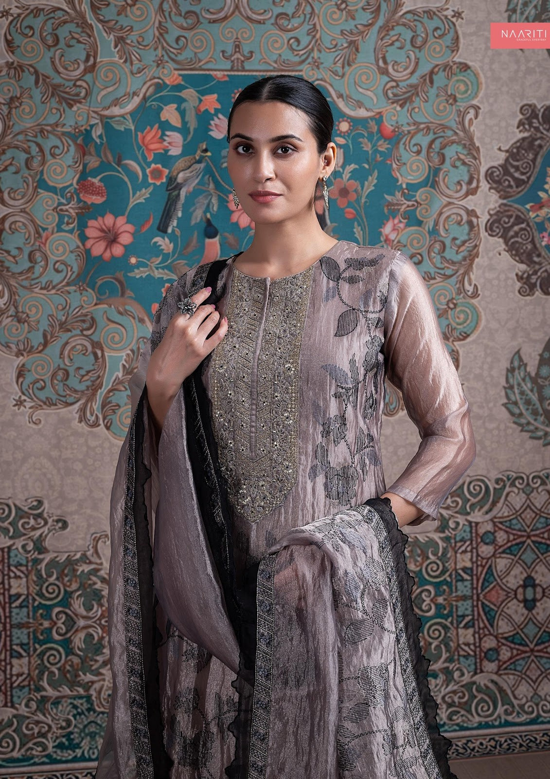 Shula Naariti Organza Pant Style Suits Wholesale
