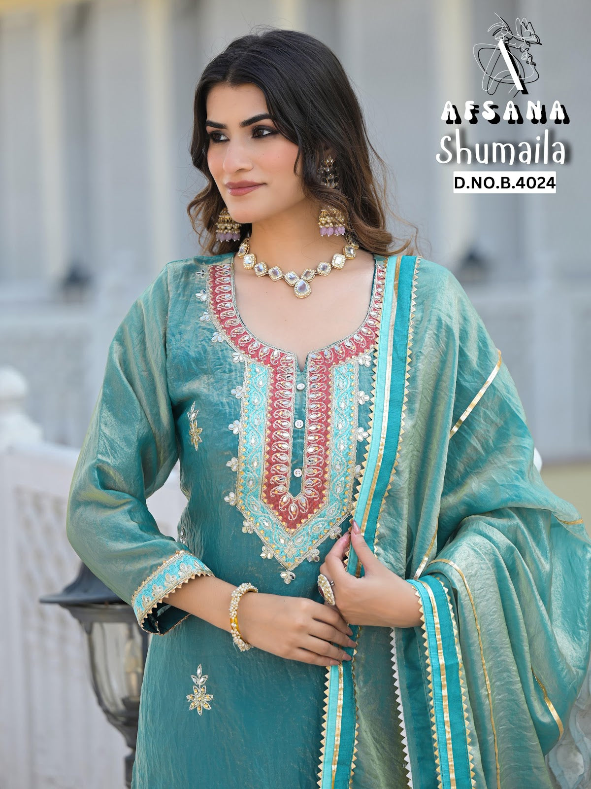 Shumaila Afsana Readymade Pant Style Suits Exporter India