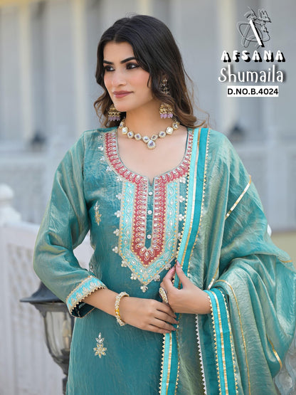 Shumaila Afsana Readymade Pant Style Suits Exporter India