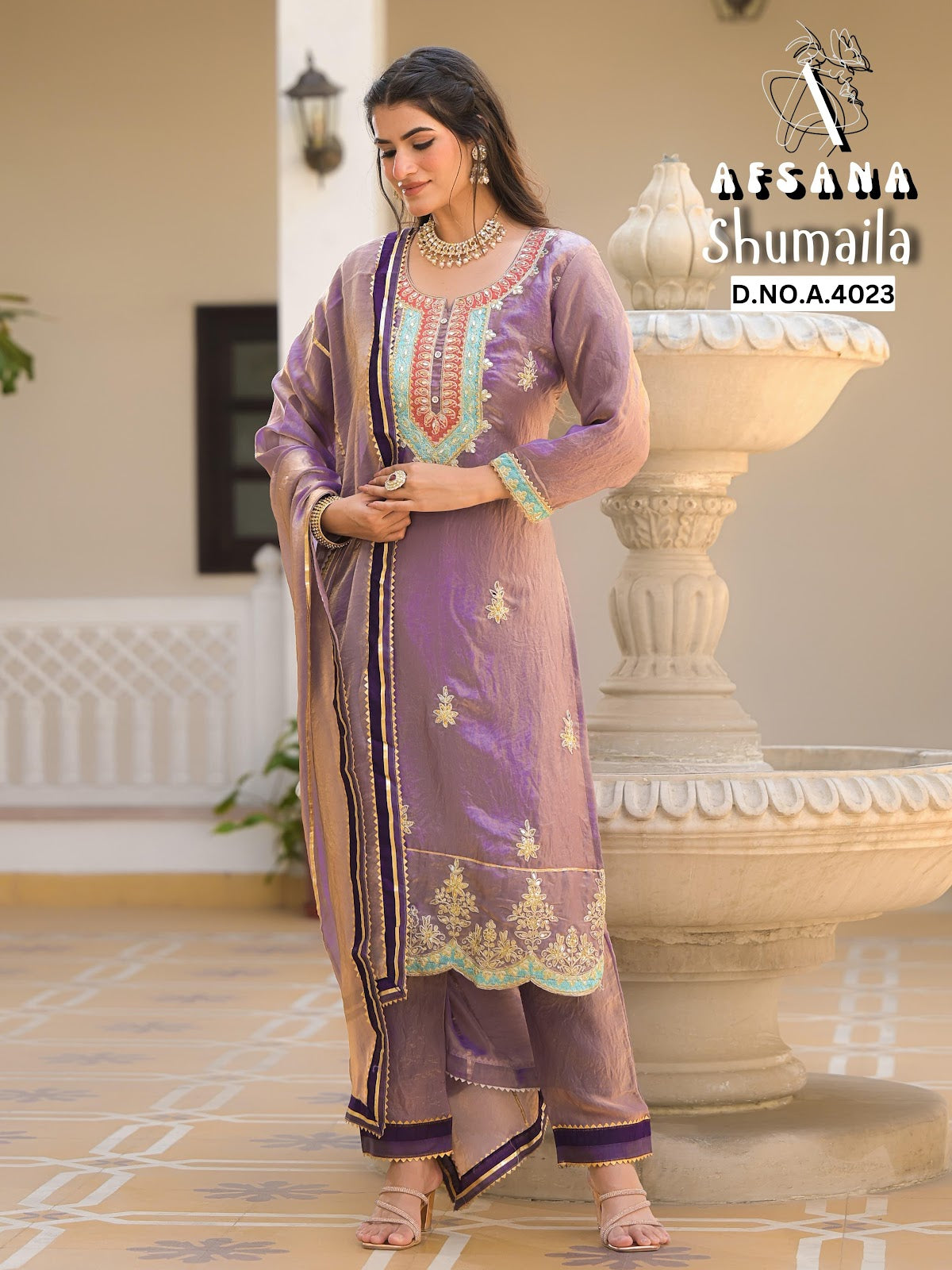 Shumaila Afsana Readymade Pant Style Suits Exporter India