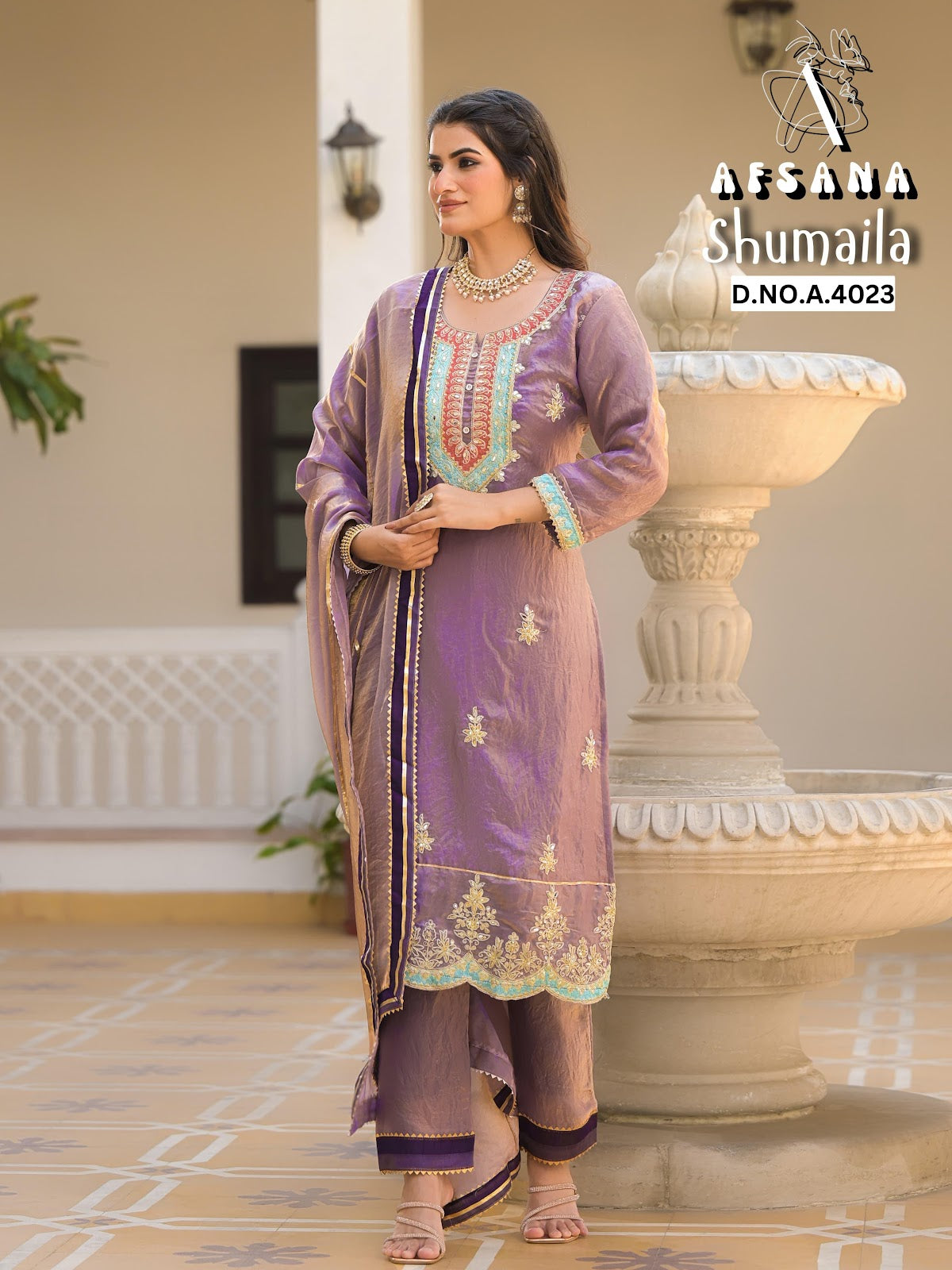 Shumaila Afsana Readymade Pant Style Suits Exporter India