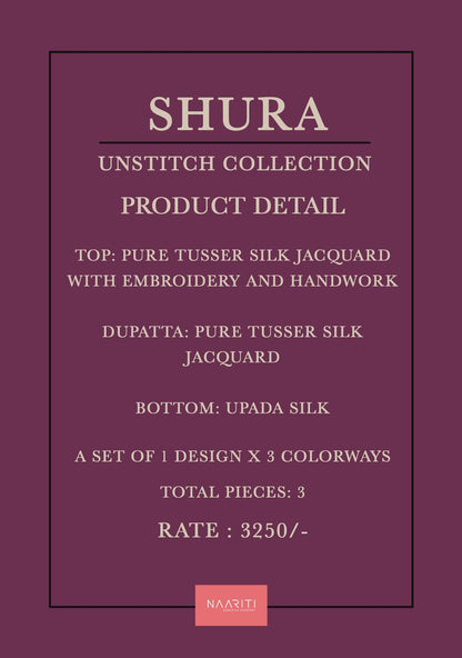 Shura Naariti Tussar Silk Pant Style Suits Wholesaler Ahmedabad