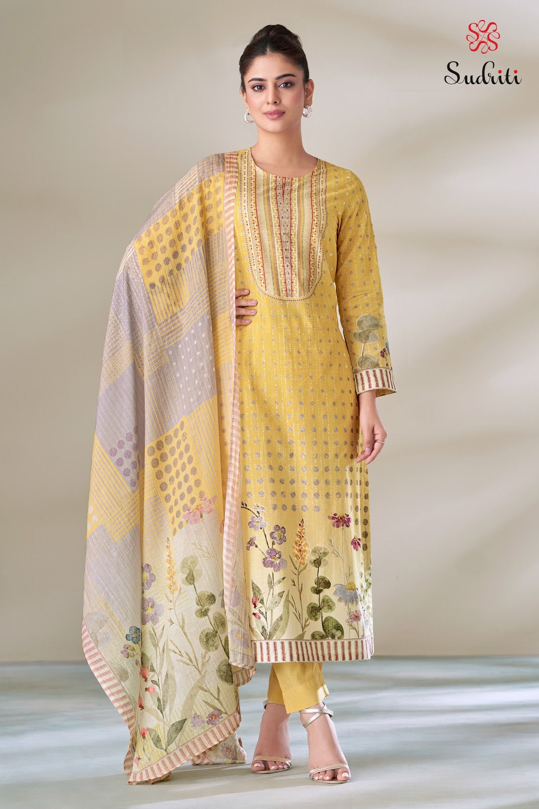 Shwet Sudriti Sahiba Cotton Lawn Plazzo Style Suits Wholesale