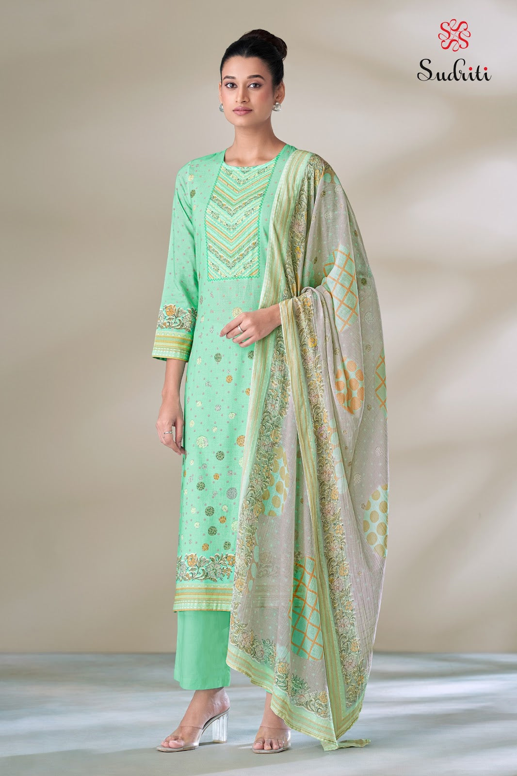 Shwet Sudriti Sahiba Cotton Lawn Plazzo Style Suits Wholesale