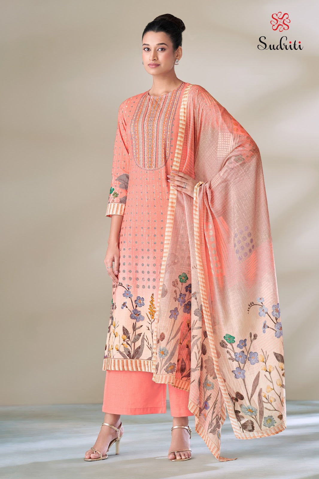 Shwet Sudriti Sahiba Cotton Lawn Plazzo Style Suits Wholesale