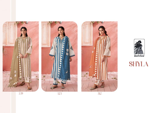 Shyla Sahiba Lawn Cotton Pant Style Suits
