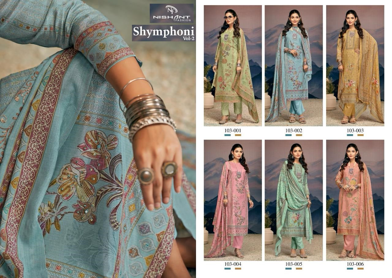 Shymphoni Vol 2 Nishant Fashion Pant Style Suits Wholesale