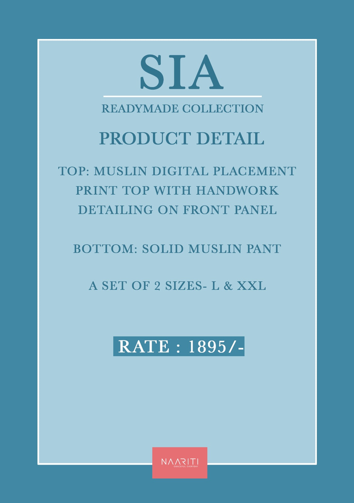 Sia Naariti Muslin Co Ord Set Wholesaler India