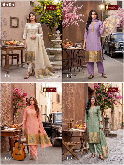 Siara Hetvi Silk Readymade Pant Style Suits Supplier