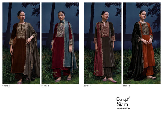 Siara S3065 Ganga Velvet Suits Manufacturer India