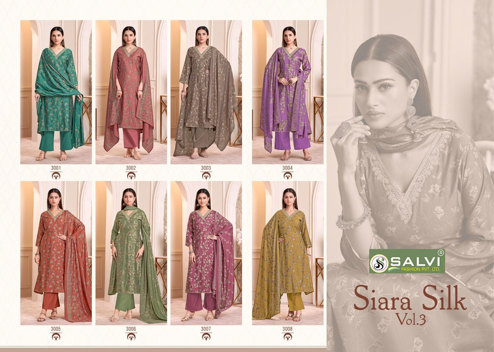 Siara Silk Salvi Fashion Modal Silk Pant Style Suits Wholesaler Ahmedabad