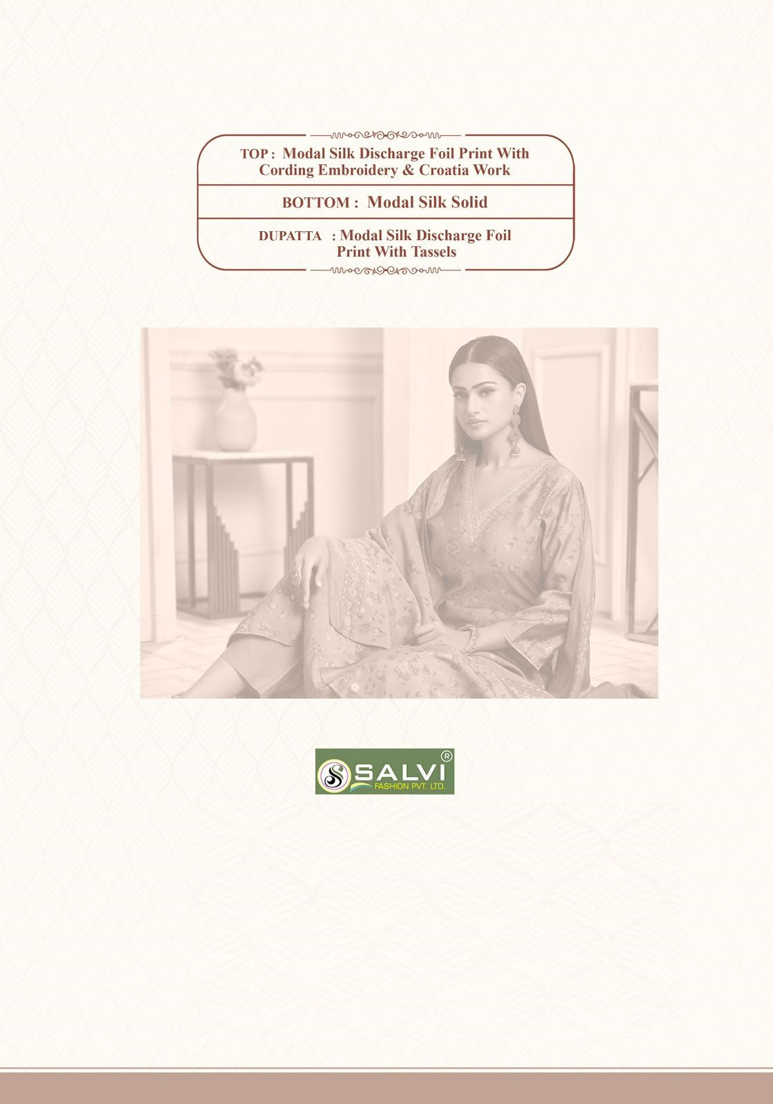Siara Silk Salvi Fashion Modal Silk Pant Style Suits Wholesaler Ahmedabad