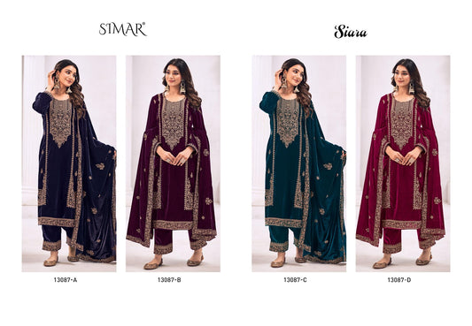 Siara Simar Velvet Suits Wholesale Price
