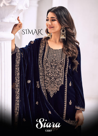 Siara Simar Velvet Suits Wholesale Price