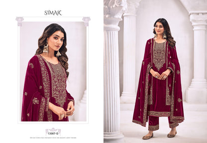 Siara Simar Velvet Suits Wholesale Price